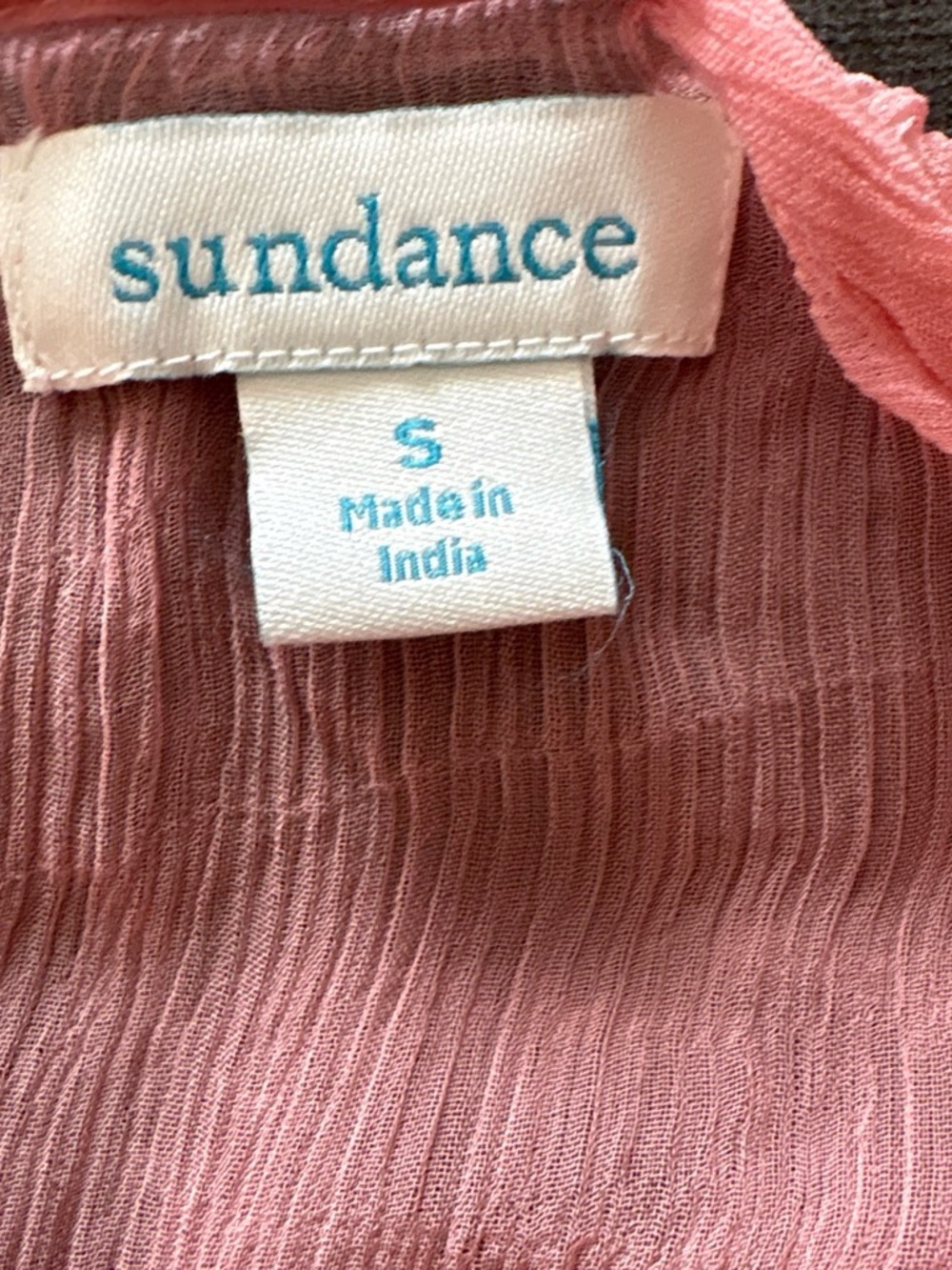 Sundance Coral Pink Tiered Midi Dress. S - Picture 5 of 8